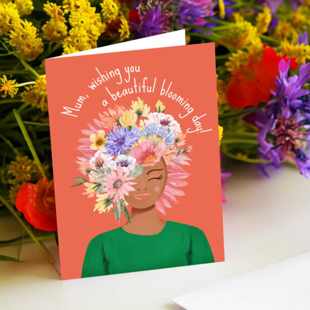 Mum | Blooming Wildflower Lady Happy Mother's Day Card
