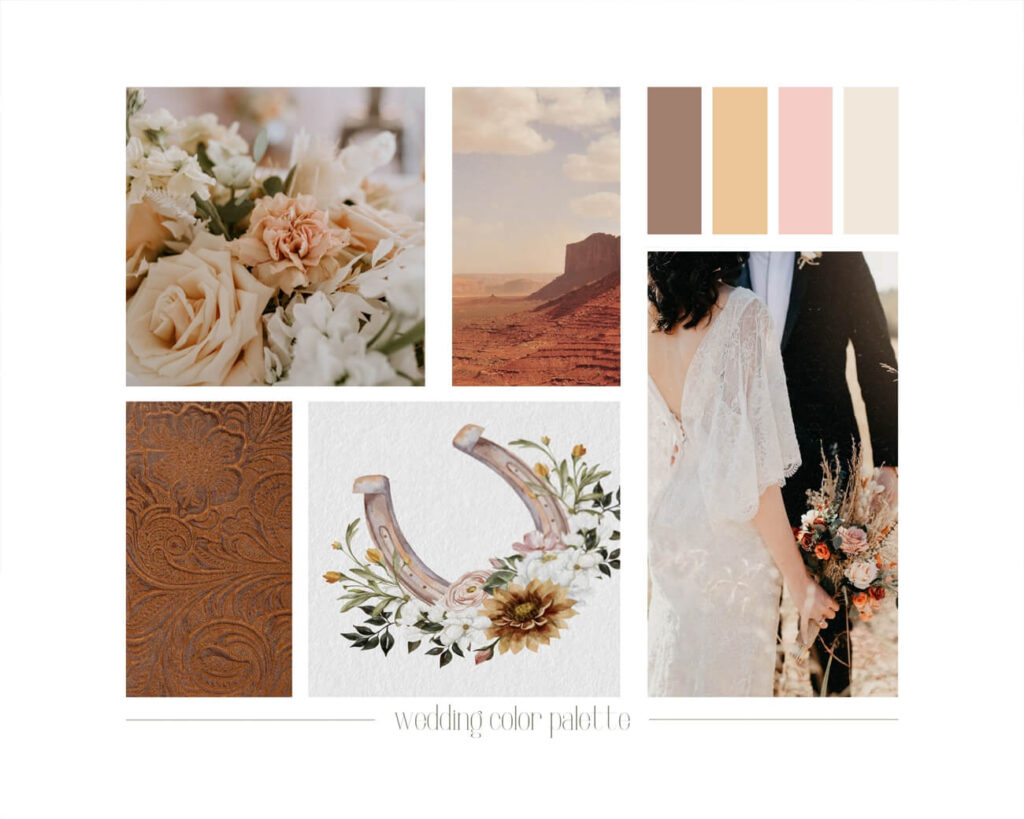 Boho Country Western Style Wedding Collection Color Palette Inspiration By Moodthology Papery