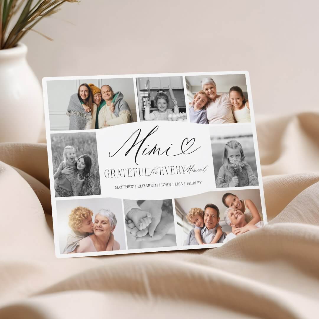 Mimi Grateful for Every Moment Photo Collage Plaque
