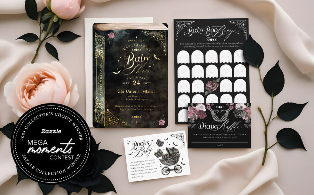 Gothic Glam Baby Shower Collection By Moodthology Papery