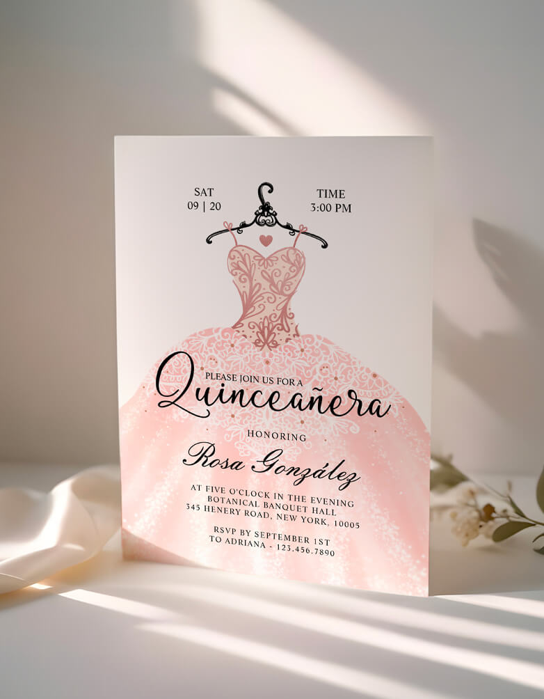 Quinceanera Birthday Party Invitations