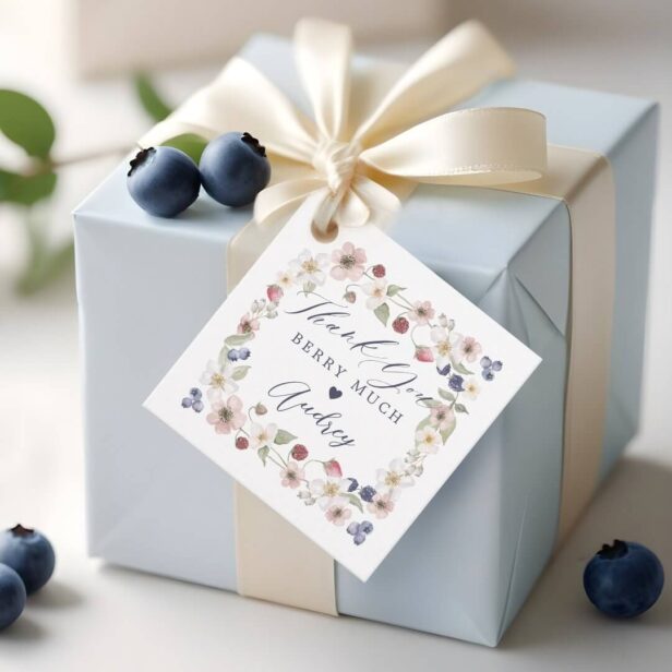 Berry Sweet Baby Shower Wild Berries Thank You Favor Tags