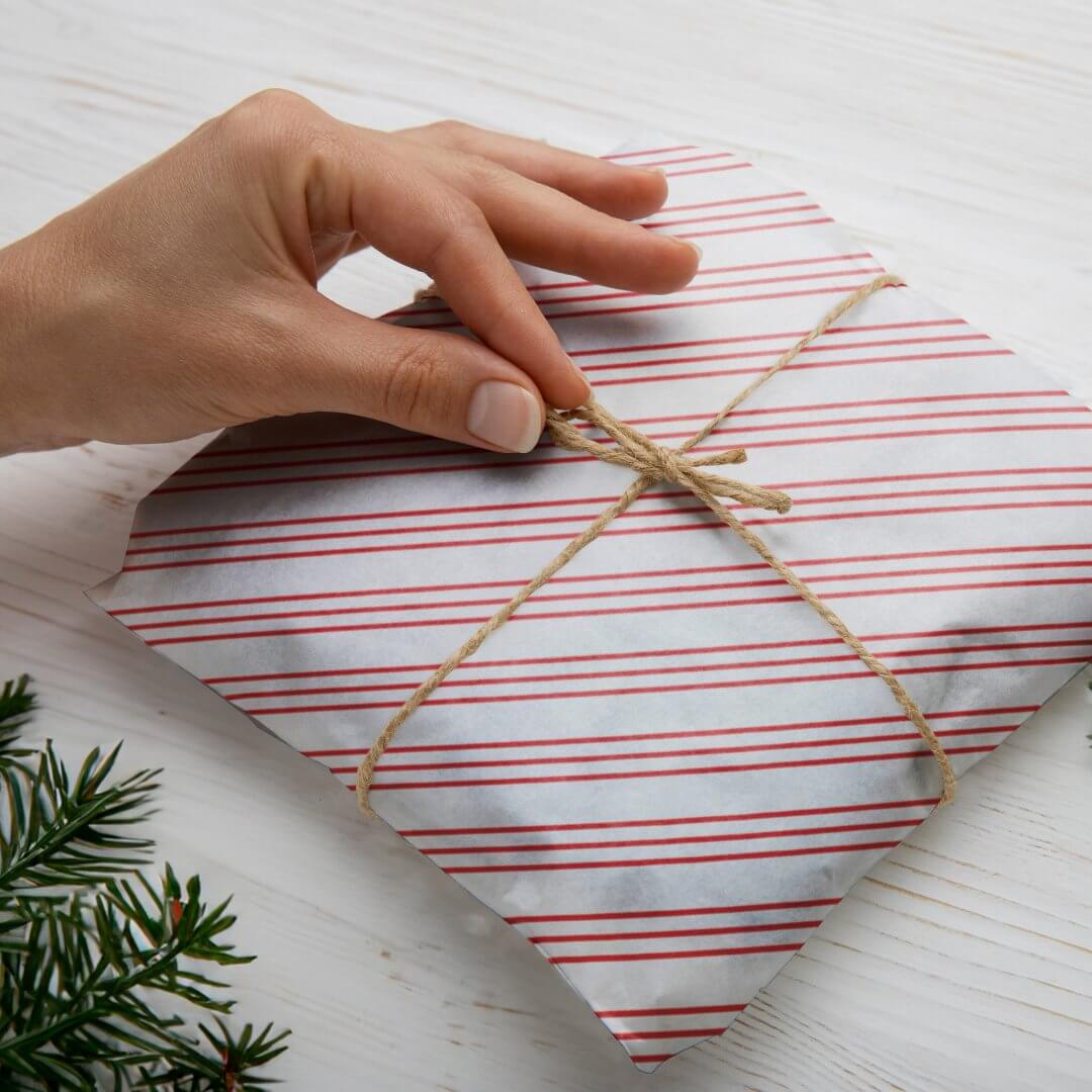 Fun Red & White Candy Can Stripe Festive Christmas Tissue Paper