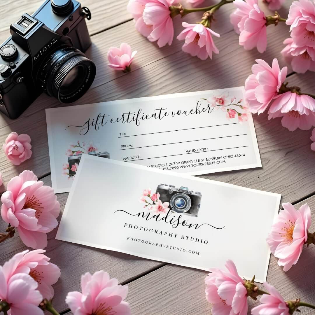 Vintage Camera & Florals Photography Gift voucher
