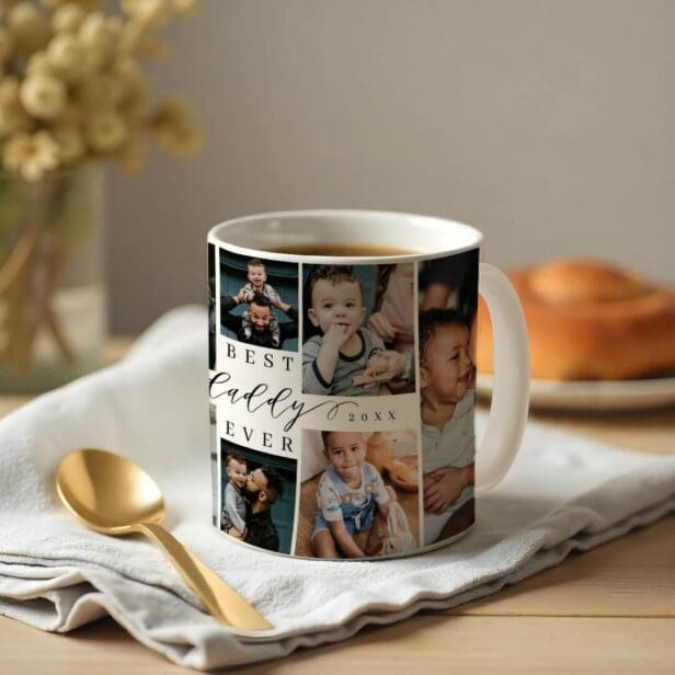 Best Daddy Ever | Father's Day 8 Photo Collage Coffee Mug