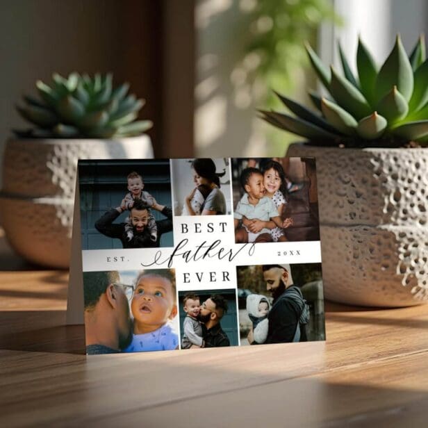 Best Father Ever | Father's Day 6 Photo Collage Card
