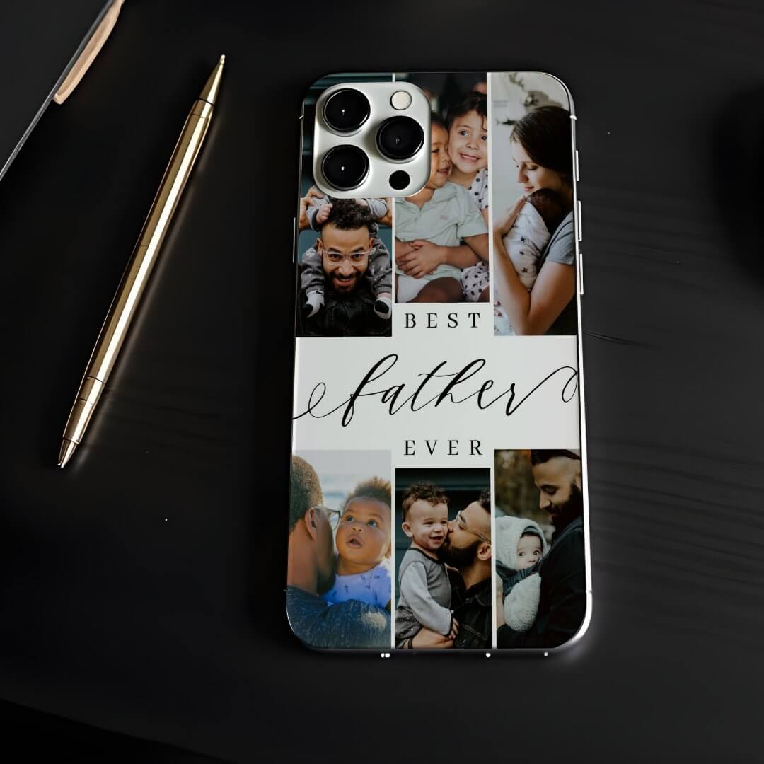 Best Father Ever Script Father's Day Photo Collage Case-Mate iPhone Case