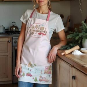 Fun Gingerbread Bakery Co Personalized Family Name Apron
