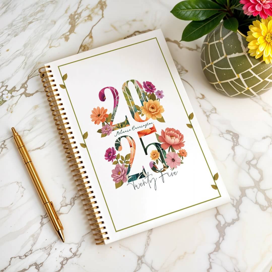 2025 Vibrant Watercolor Botanical Floral Design Planner