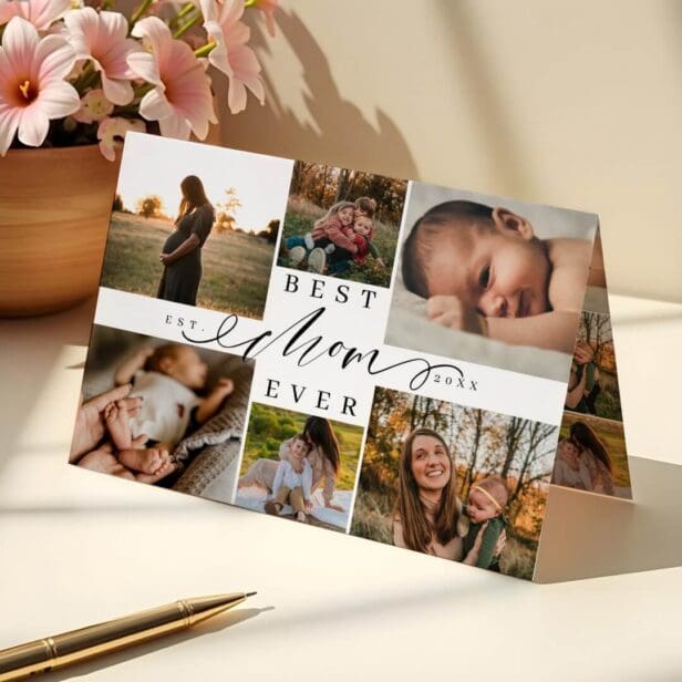 Best Mom Ever | Mother's Day 6 Photo Collage Card