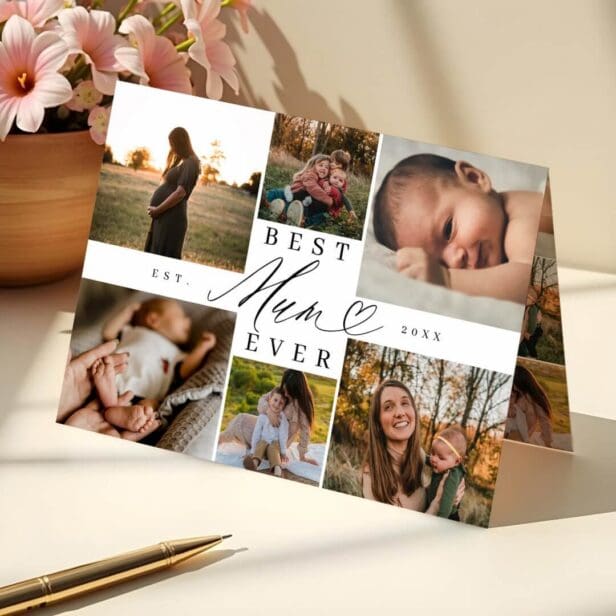 Best Mum Ever | Mother's Day 6 Photo Collage Card