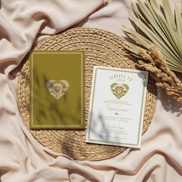 Retro Tropical Palm Tree Pickleball Bridal Shower White Invitation