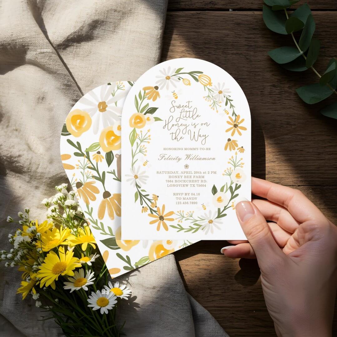 Sweet Little Honey On The Way Bee Fun Baby Shower Invitation