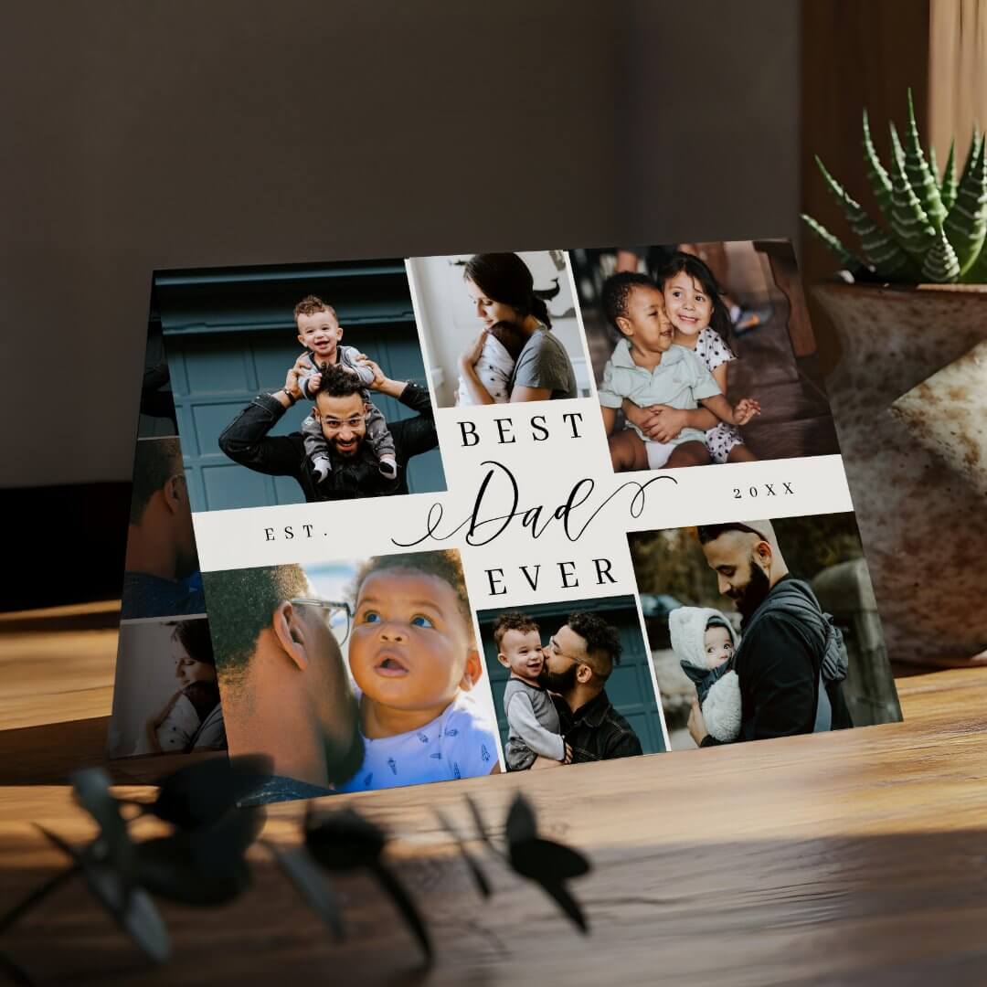 Best Dad Ever | Father's Day 6 Photo Collage Card