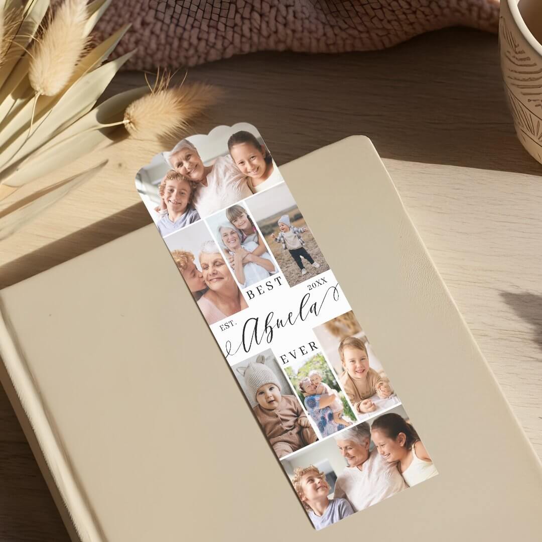 Best Abuela Ever Script Mother's Day Photo Collage Bookmarks