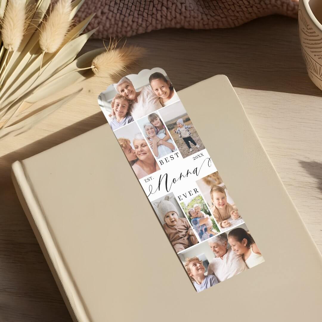Best Nonna Ever Script Mother's Day Photo Collage Bookmarks