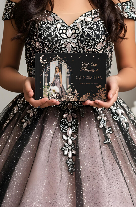 Magical Celestial Quinceañera Party Guest Book Design By Moodthology Papery
