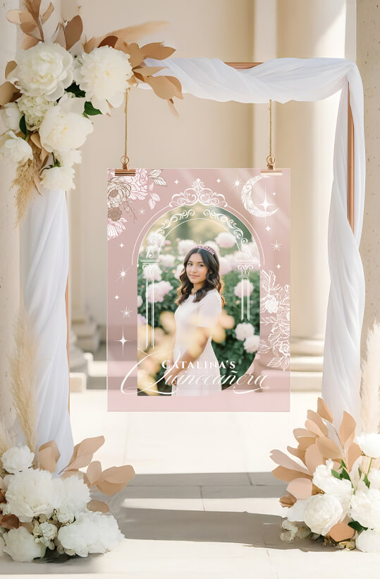 Magical Celestial Quinceañera Party Guest Sign By Moodthology Papery