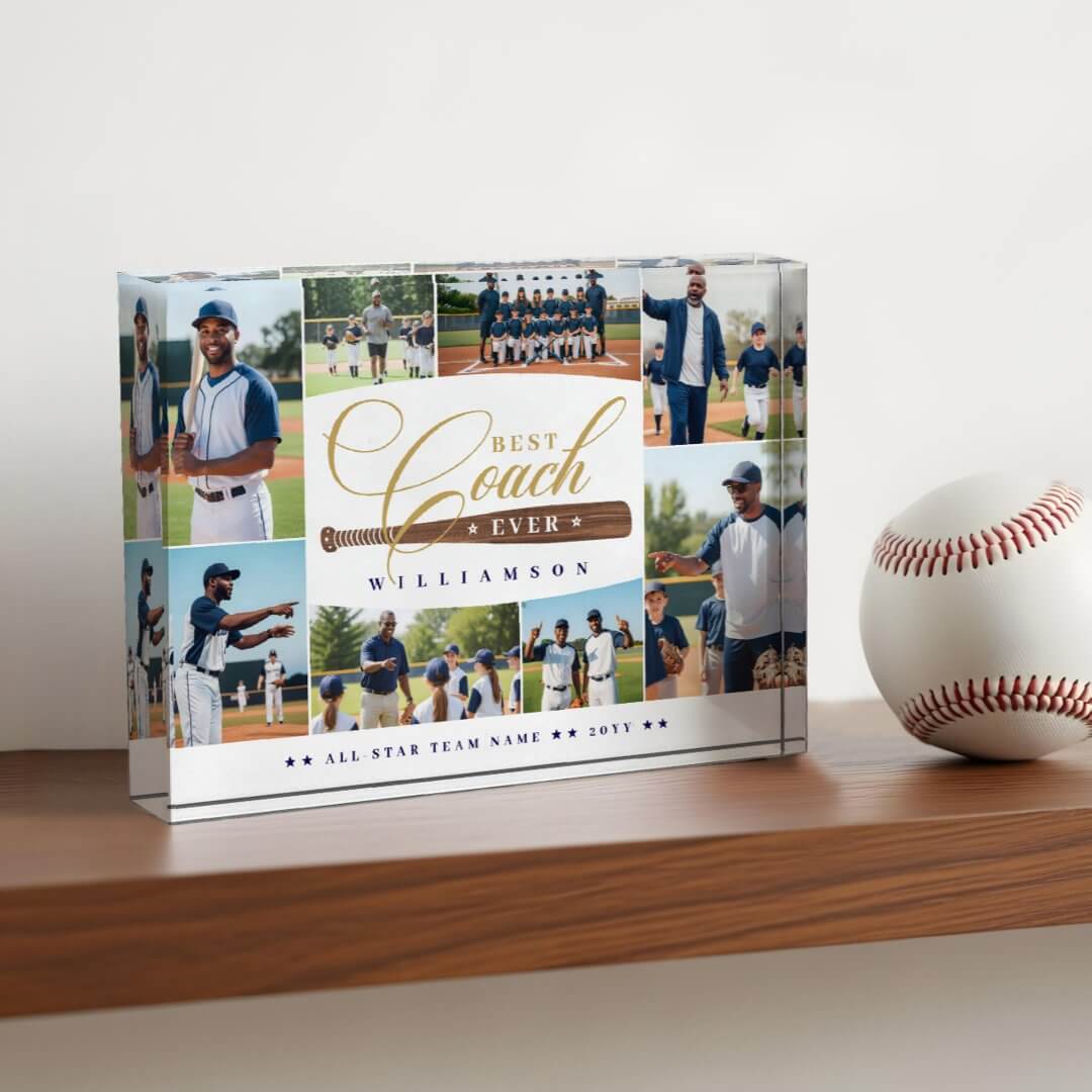 Best Baseball Coach Ever Team Sports Photo Collage Photo Block