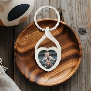 Best Dad Ever Father's Day Gift Personalized Photo Keychain
