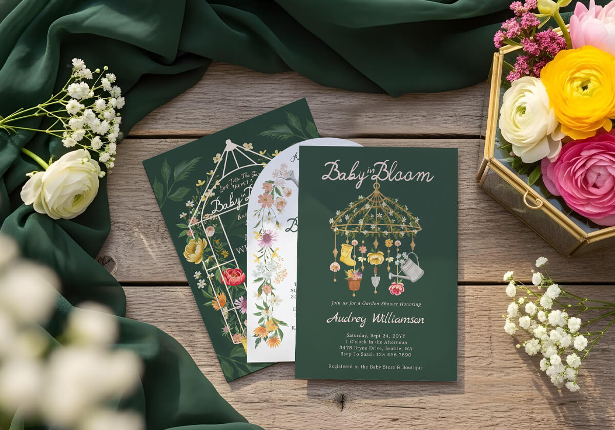 Baby Bloom Garden Baby Shower Invitations By Moodthology Papery