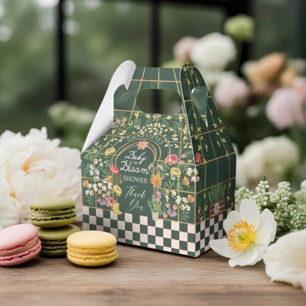 Baby in Bloom Baby Shower Floral Garden Greenhouse Favor Boxes