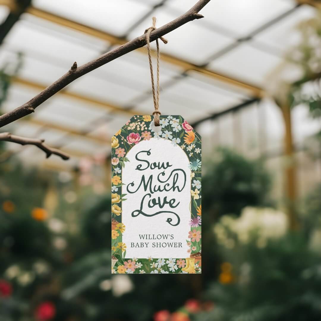 Baby in Bloom Baby Shower Floral Garden Thank You Gift Tags