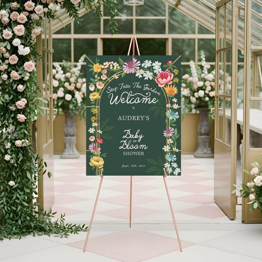 Baby in Bloom Floral Garden Greenhouse Baby Shower Foam Board