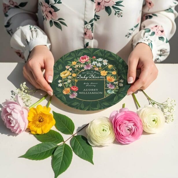 Baby in Bloom Floral Garden Greenhouse Baby Shower Paper Plates