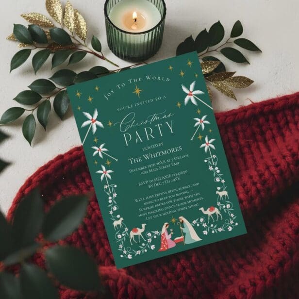 Christmas Religious Nativity Christmas Party Invitation