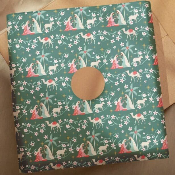 Christmas Religious Nativity Star Of Bethlehem Green Tissue Paper