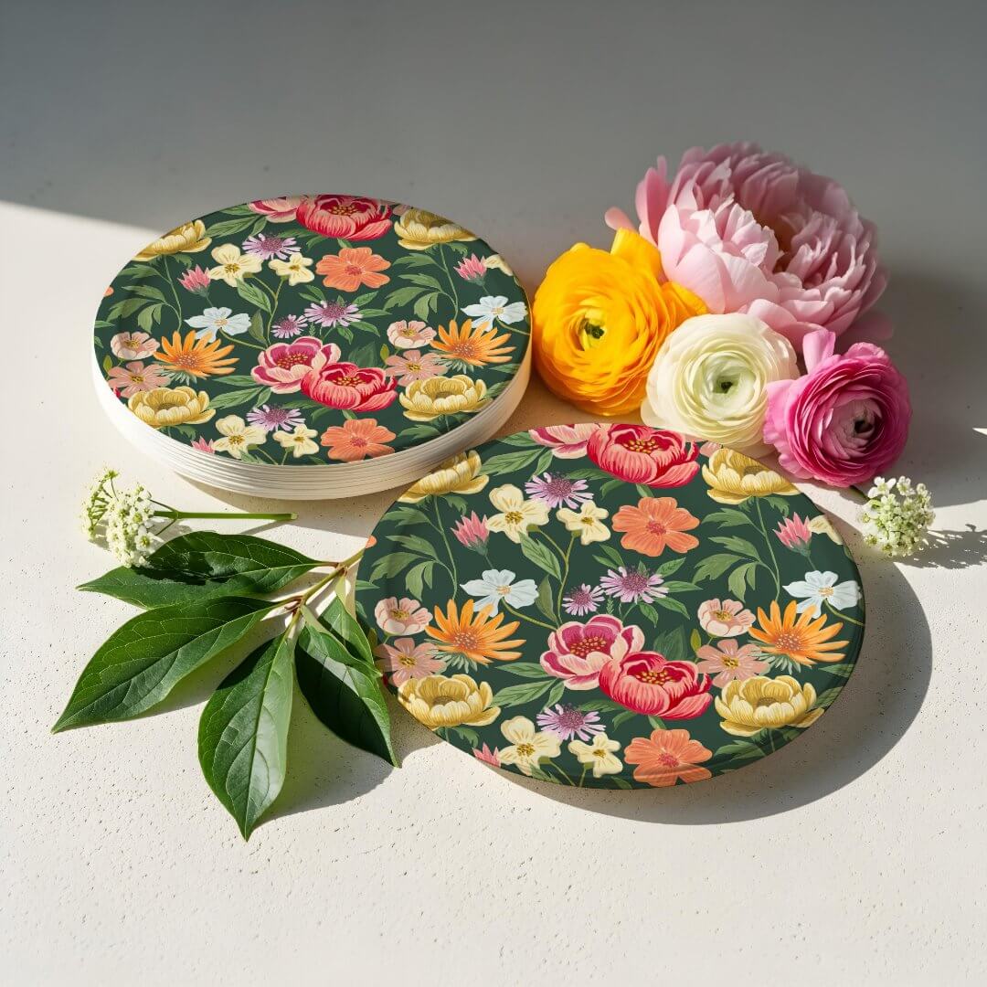 Elegant Blooming Floral Botanical Garden Girly Paper Plates