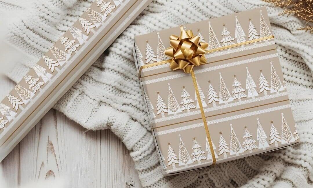 Elegant Holiday Evergreen Forest Trees Christmas Wrapping Paper