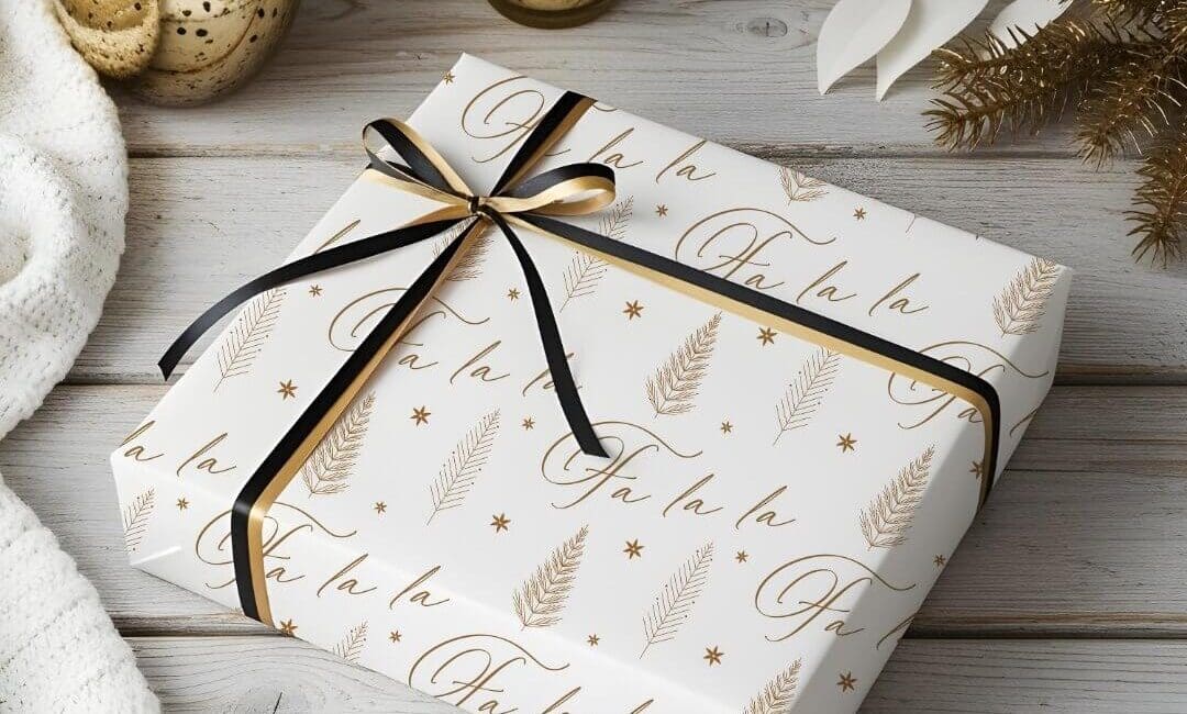 Elegant Luxury Holiday Evergreen Forest Fa La La Wrapping Paper