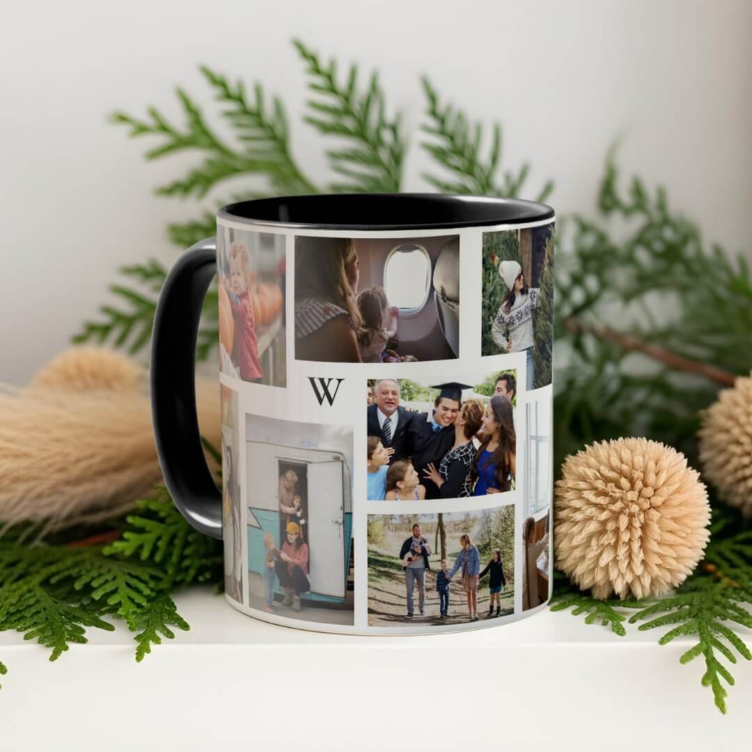 Year in Moments Family Photo Collage Keepsake Gift 11oz Mug