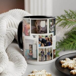 Year in Moments Family Photo Collage Keepsake Gift 15oz Mug