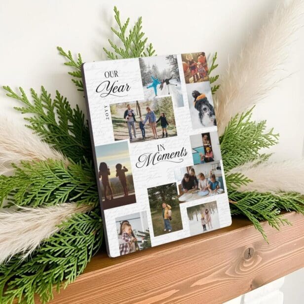 Year in Moments Photo Gallery Collage Keepsake 5x7 Plaque