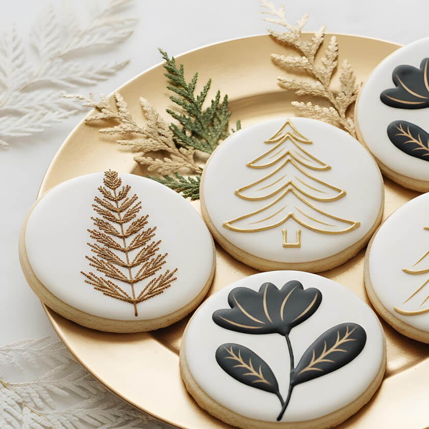 Gilded Evergreen Trees Christmas Collection Inspiration By Moodthology Papery1