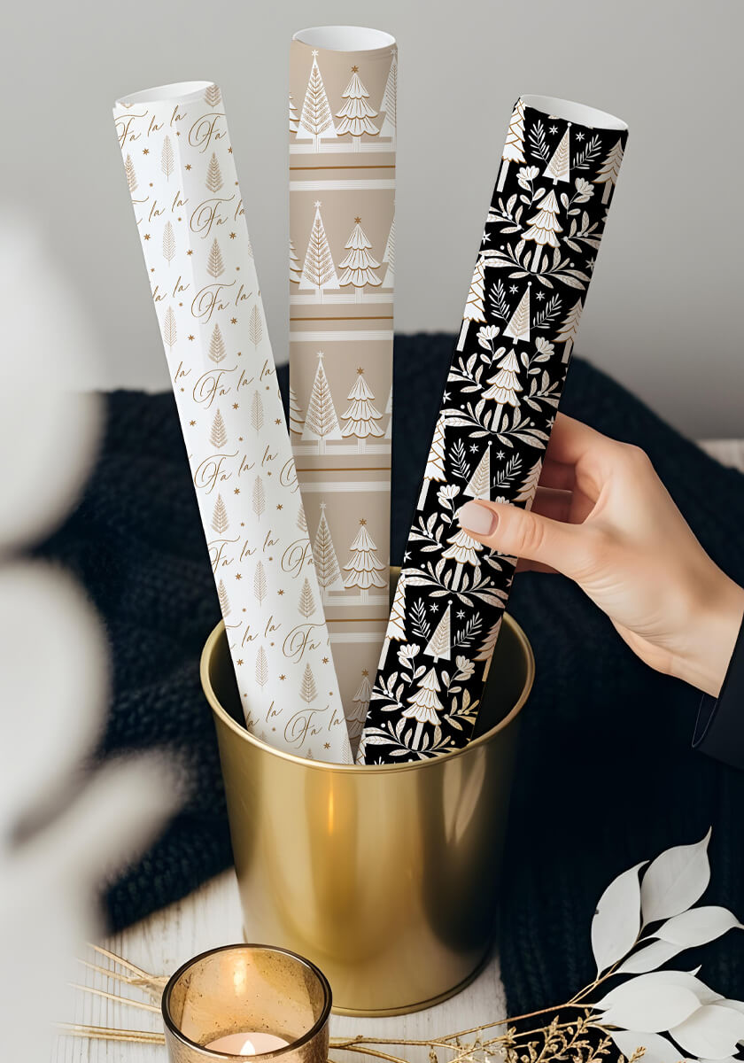 Gilded Evergreen Trees Christmas Collection Inspiration By Moodthology Papery1