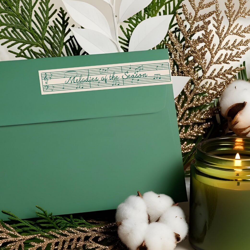 Elegant Fa La La Carol Vintage Sheet Music Family Beige Wrap Around Label