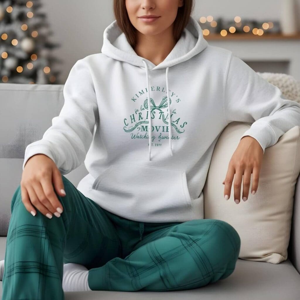 Fun Fa La La Music Bow My Christmas Movie Watching Hoodie