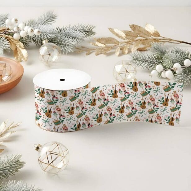 Modern Nutcracker Christmas Bow Ribbon Music