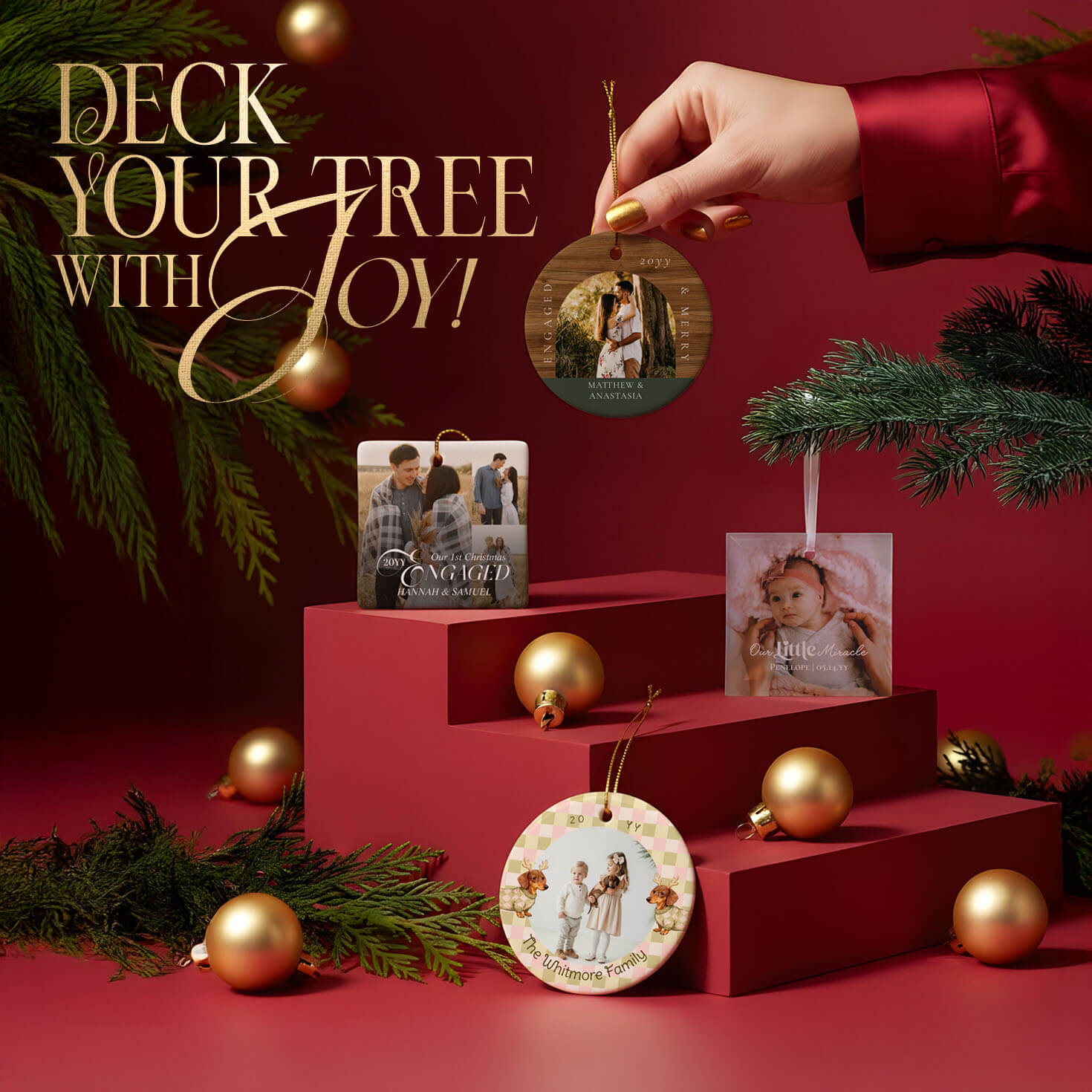 Christmas Holiday Keepsake Ornaments Design By Moodthology Papery