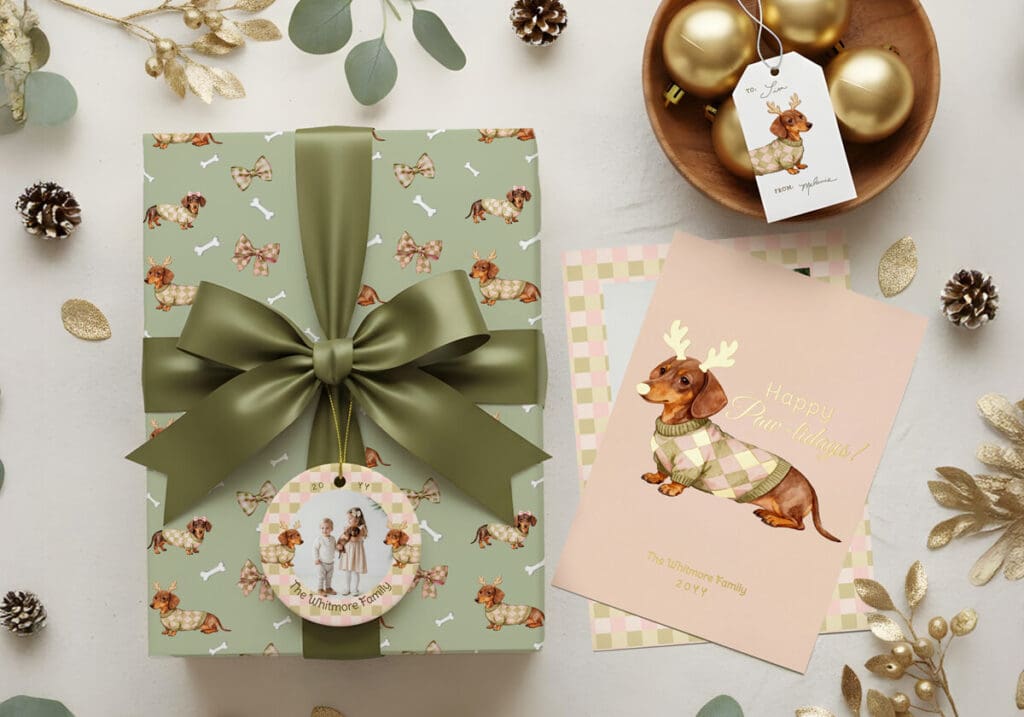 The Cutest Dachshund Dog Christmas Collection By Moodthology Papery
