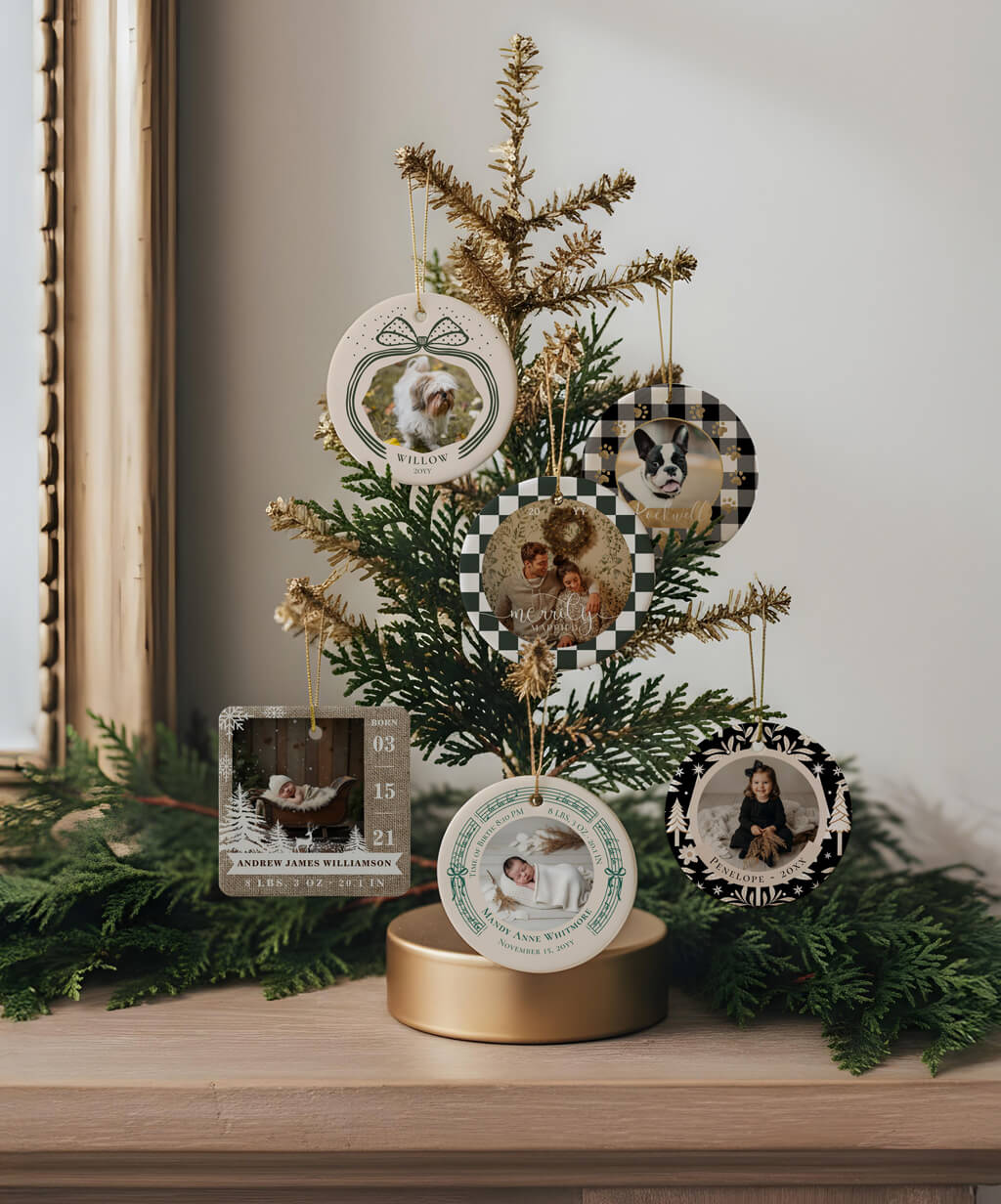 Festive Personalized Holiday Ornaments Shop our Design By Moodthology Papery