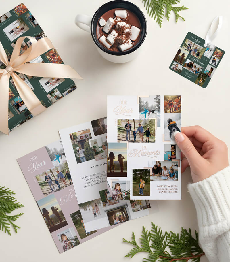 Year in Moments Family Photo Collage Year Review Design By Moodthology Papery