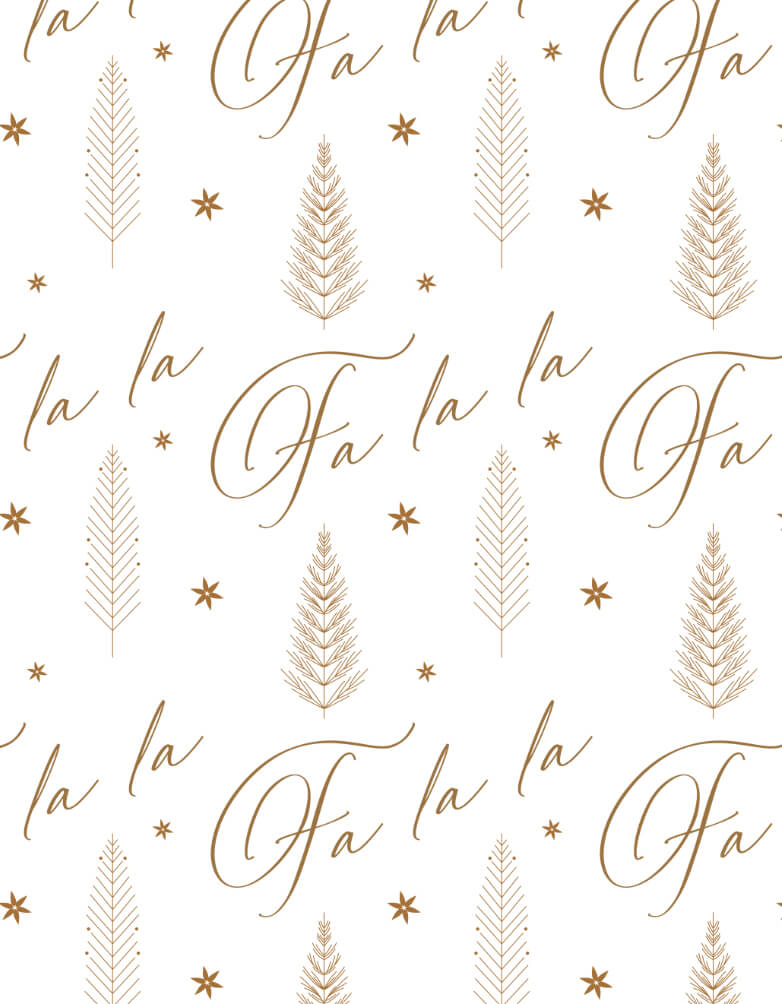 Elegant Luxury Holiday Evergreen Forest Fa La La Wrapping Paper