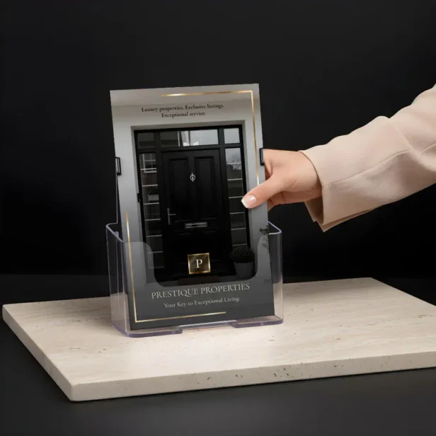 Elegant Luxury Real Estate Black Gold Photo Layout Black & Beige Brochure