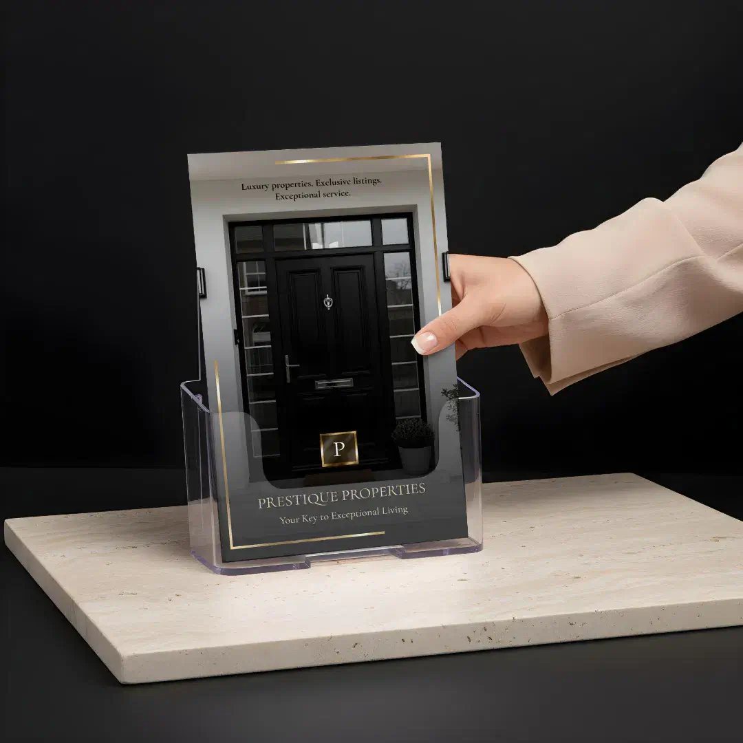 Elegant Luxury Real Estate Black Gold Photo Layout Black & Beige Brochure