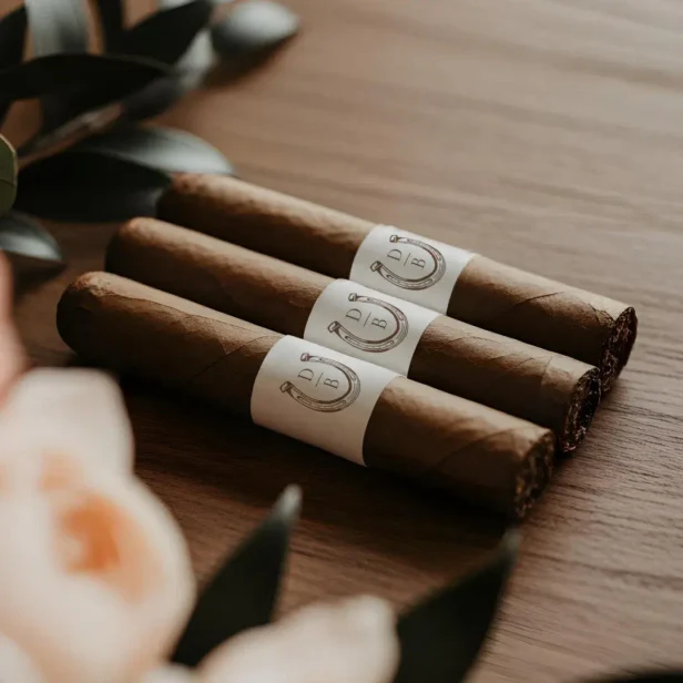 Rustic Western Horseshoe Monogram Cigar Bands Label